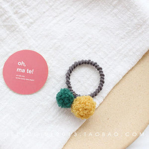 New cute hair ball hair rope rubber band elastic hair band children Head rope hair ring hair Accessories ornaments