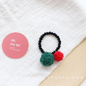 New cute hair ball hair rope rubber band elastic hair band children Head rope hair ring hair Accessories ornaments