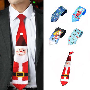 Christmas Necktie Printing Neckties Xmas Tie Christmas Clothing Accessories Funny Party Tie