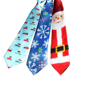 Christmas Necktie Printing Neckties Xmas Tie Christmas Clothing Accessories Funny Party Tie