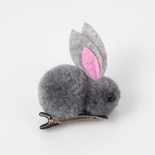 Load image into Gallery viewer, Cute Hair Ball Rabbit Hair Clip Girl Plush Rabbit Ears Hair clip 3D Plush Rabbit