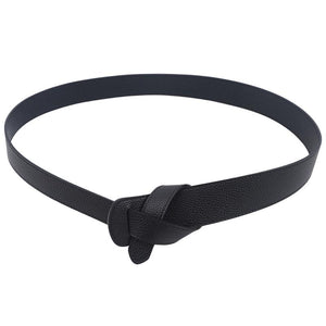 Fashion Women's Solid Color Thin Belts Female Tie Buckle Ladies Waist Belt For Dresses Waistband