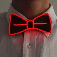 Load image into Gallery viewer, Fashion Men LED EL Wire Necktie Luminous Neon Flashing Light Up Bow Tie