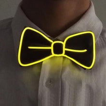 Load image into Gallery viewer, Fashion Men LED EL Wire Necktie Luminous Neon Flashing Light Up Bow Tie