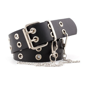 Women Belt Imitation Leather Pin Buckle Belt New Punk Wind Jeans Fashion Individual Decorative Belt Chain Women Belt