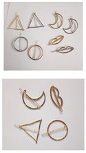 Load image into Gallery viewer, Hot Sale Women Fashion Hair Accessories Gold Silver Geometric Hairpins Elegant Barrettes Lips Hairgrips Hair Ornament Headbands