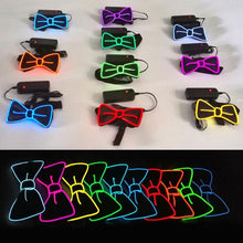 Load image into Gallery viewer, Fashion Men LED EL Wire Necktie Luminous Neon Flashing Light Up Bow Tie