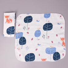 Load image into Gallery viewer, Kids Baby Cartoon Towel Handkerchief Cotton Muslin Towel Handkerchiefs Two Layers Wipe Handkerchiefs