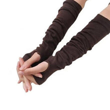 Load image into Gallery viewer, Winter Long Section Of Wool Fingerless Gloves