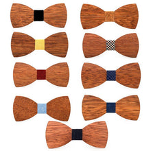 Load image into Gallery viewer, Men High Quality Wooden Bow Ties Classic Business Butterfly Solid Wood Bow Tie