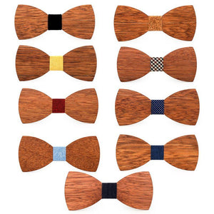 Men High Quality Wooden Bow Ties Classic Business Butterfly Solid Wood Bow Tie