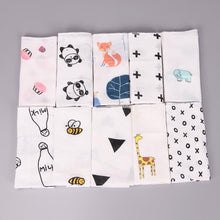 Load image into Gallery viewer, Kids Baby Cartoon Towel Handkerchief Cotton Muslin Towel Handkerchiefs Two Layers Wipe Handkerchiefs