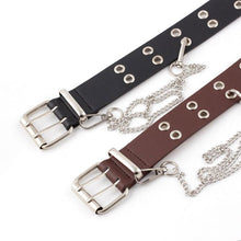 Load image into Gallery viewer, Women Belt Imitation Leather Pin Buckle Belt New Punk Wind Jeans Fashion Individual Decorative Belt Chain Women Belt