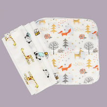 Load image into Gallery viewer, Kids Baby Cartoon Towel Handkerchief Cotton Muslin Towel Handkerchiefs Two Layers Wipe Handkerchiefs