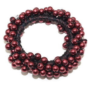 Woman Elegant Pearl Hair Ties Beads Girls Scrunchies Rubber Bands Ponytail Holders Hair Accessories Elastic Hair Band